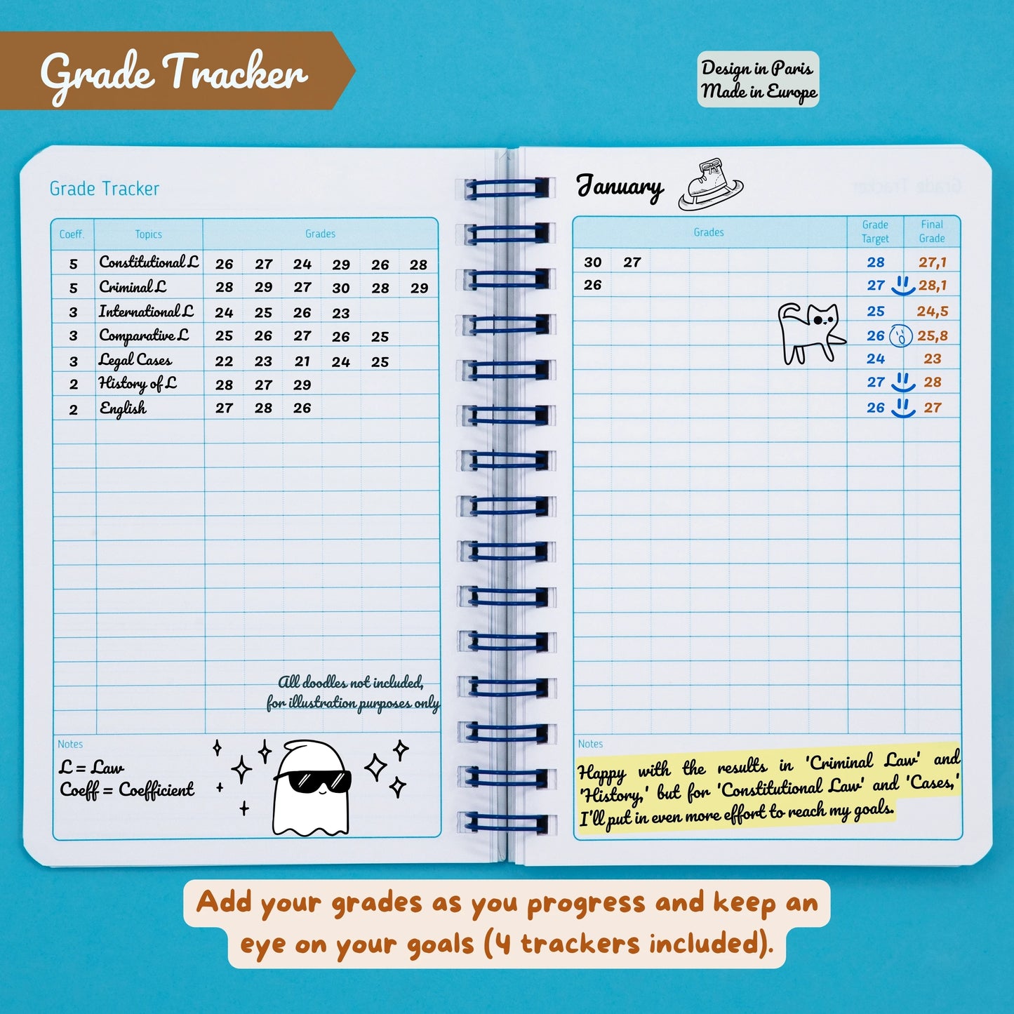 cozygloo Planner Étudiant Quotidien Non Daté | Daily To-Do List | Révisions Examen Concours | Technique Pomodoro