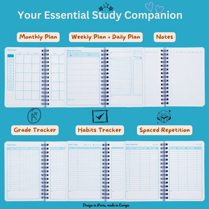 cozygloo Planner Étudiant Quotidien Non Daté | Daily To-Do List | Révisions Examen Concours | Technique Pomodoro