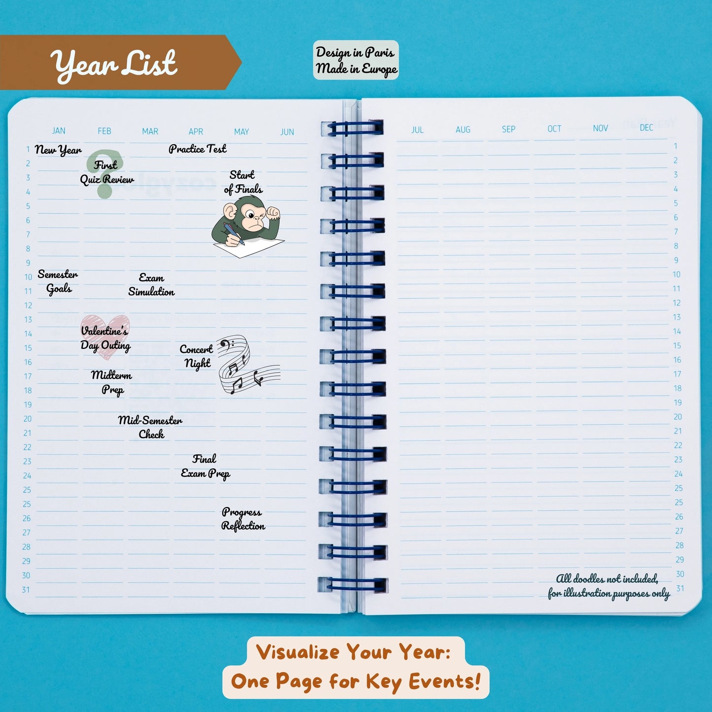 cozygloo Planner Étudiant Quotidien Non Daté | Daily To-Do List | Révisions Examen Concours | Technique Pomodoro