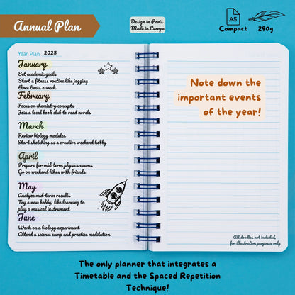 cozygloo Planner Étudiant Quotidien Non Daté | Daily To-Do List | Révisions Examen Concours | Technique Pomodoro