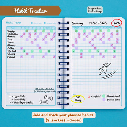 cozygloo Planner Étudiant Quotidien Non Daté | Daily To-Do List | Révisions Examen Concours | Technique Pomodoro